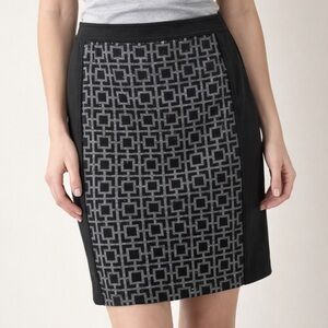 Geometric Patterned Black Skirt size 2
